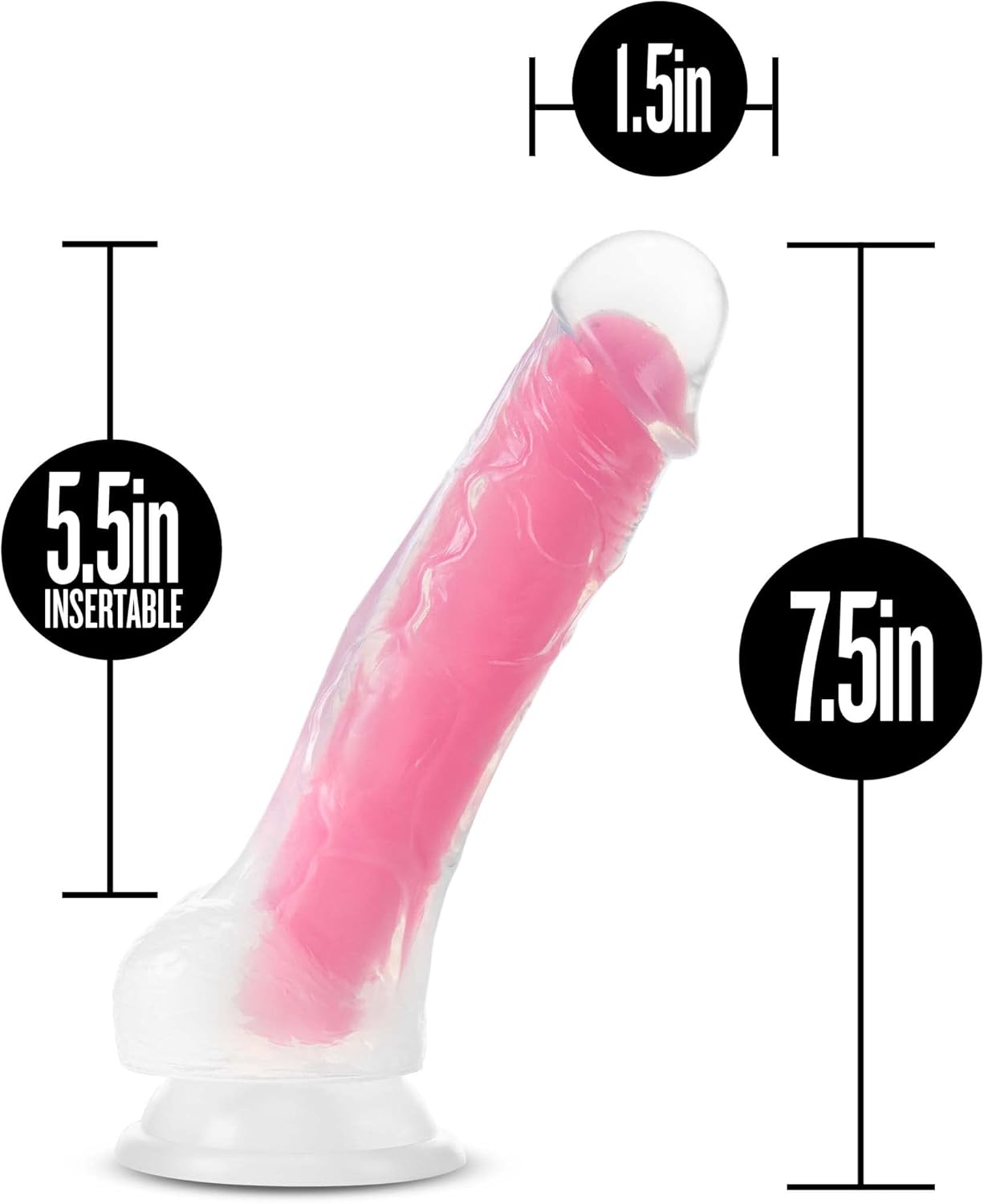 Glow in the Dark Silicone Dual Density Dildo