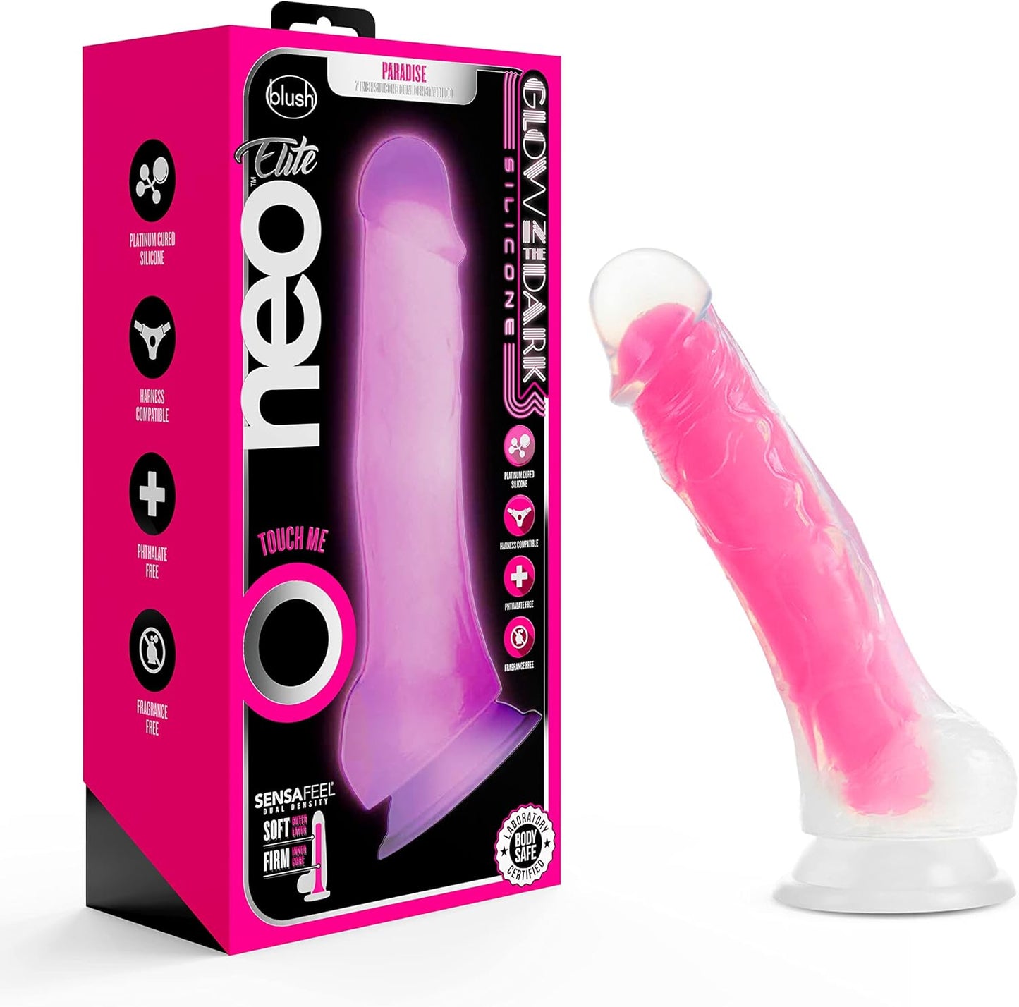 Glow in the Dark Silicone Dual Density Dildo
