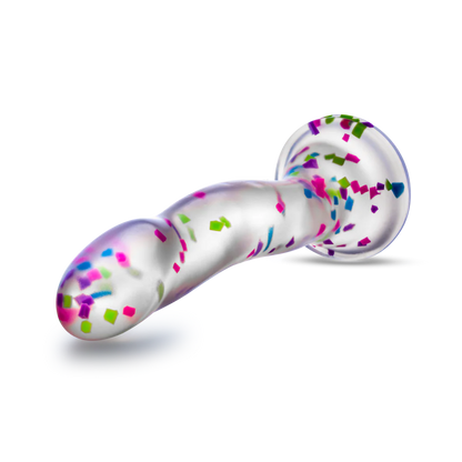 Glow in the Dark Silicone Dildo with Fun Confetti
